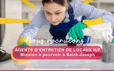 Agents d&rsquo;Entretien de Locaux H/F à Saint-Joseph